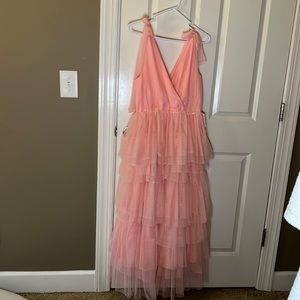 Dedicated Love Light Melon Maxi Dress - Red Dress Boutique (Just Me)